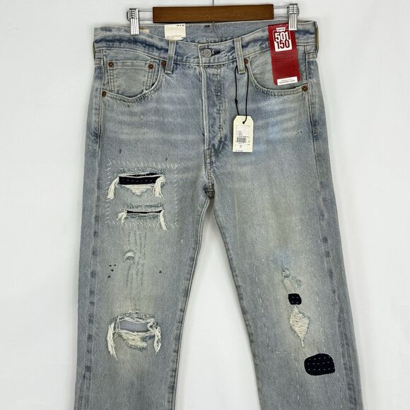 Levi’s 501 NWT Men’s 150 Anniversary Jeans Button Fly Straight Leg Size 32x32 - Picture 1 of 16